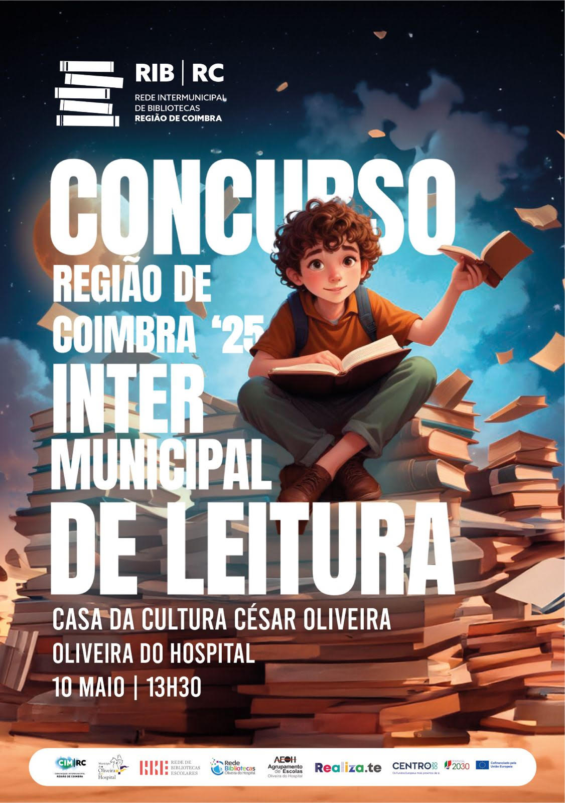 Cartaz concurso inter municipal de leitura